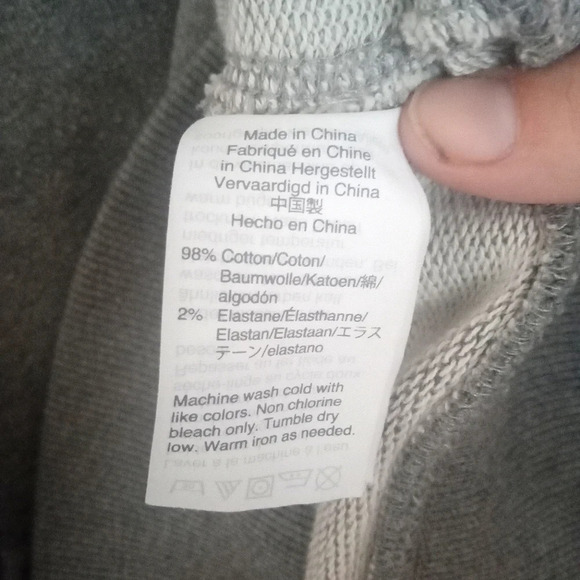 Mile(s) by Madewell Super Soft Gray Cotton Ruffle Detail Sweater Size Large - Picture 8 of 8